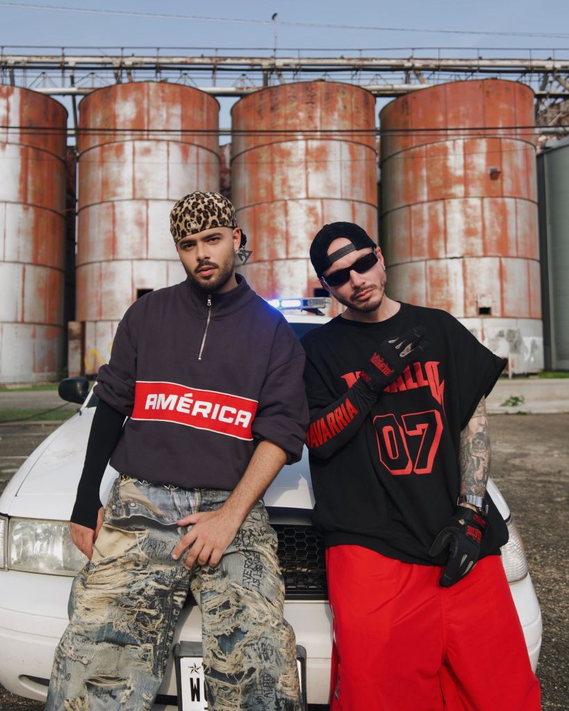 Pedro Sampaio e J Balvin nas gravações de "Perversa"