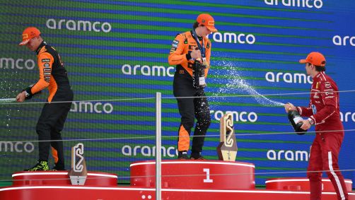 Piastri, Norris e Leclerc no pódio do GP da Espanha de Fórmula 1