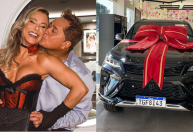 Leonardo dá carro de luxo a Poliana; veja o valor do automóvel