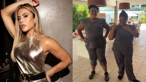 De acordo com Poliana, quem perder mais peso nessa semana irá ganhar uma "surpresinha da patroa"