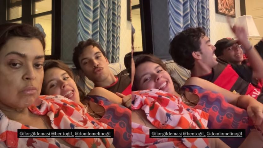 Preta Gil assistindo ao Mundial de Clubes com os sobrinhos • Instagram/ Preta Gil