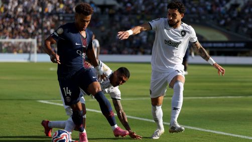 Lance de PSG x Botafogo pelo Mundial de Clubes