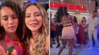 Paolla Oliveira e Taís Araújo se divertem em gravação de duelo de samba