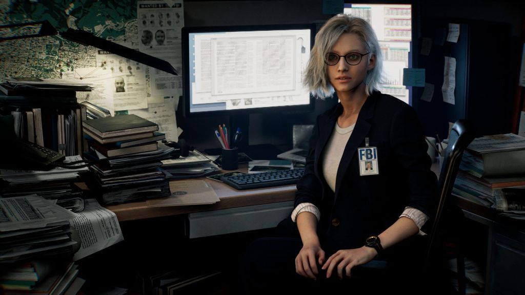 A captura de tela mostra a personagem grace ashcroft do jogo resident evil 9.