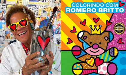Romero Britto aproveita onda de "Bobbie Goods" e lança livro de colorir