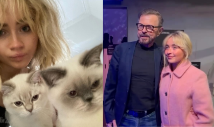 Sabrina Carpenter revela que batizou seus gatos em homenagem ao ABBA