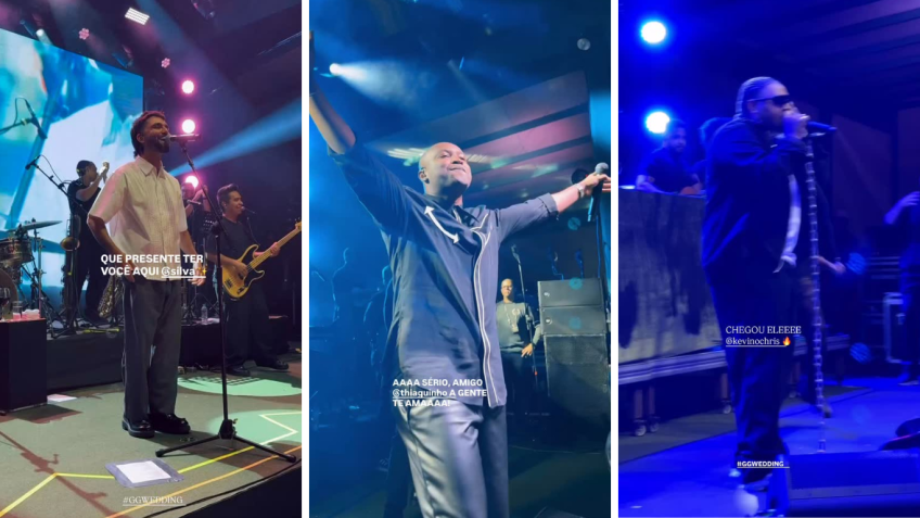 Festa de casamento ainda contou com shows de Silva, Thiaguinho e Kevin o Chris • Instagram/Giovanna Lancellotti
