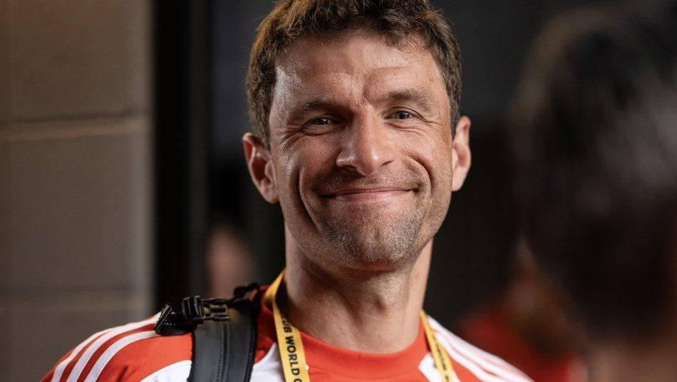 Thomas Müller em coletiva do Bayern de Munique no Mundial de Clubes