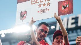 A torcida do Al-Ahly antes do jogo contra o Porto, no Mundial de Clubes