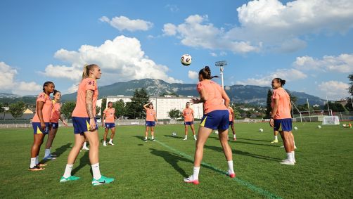 Treino da Seleção Feminina antes de amistoso com a França