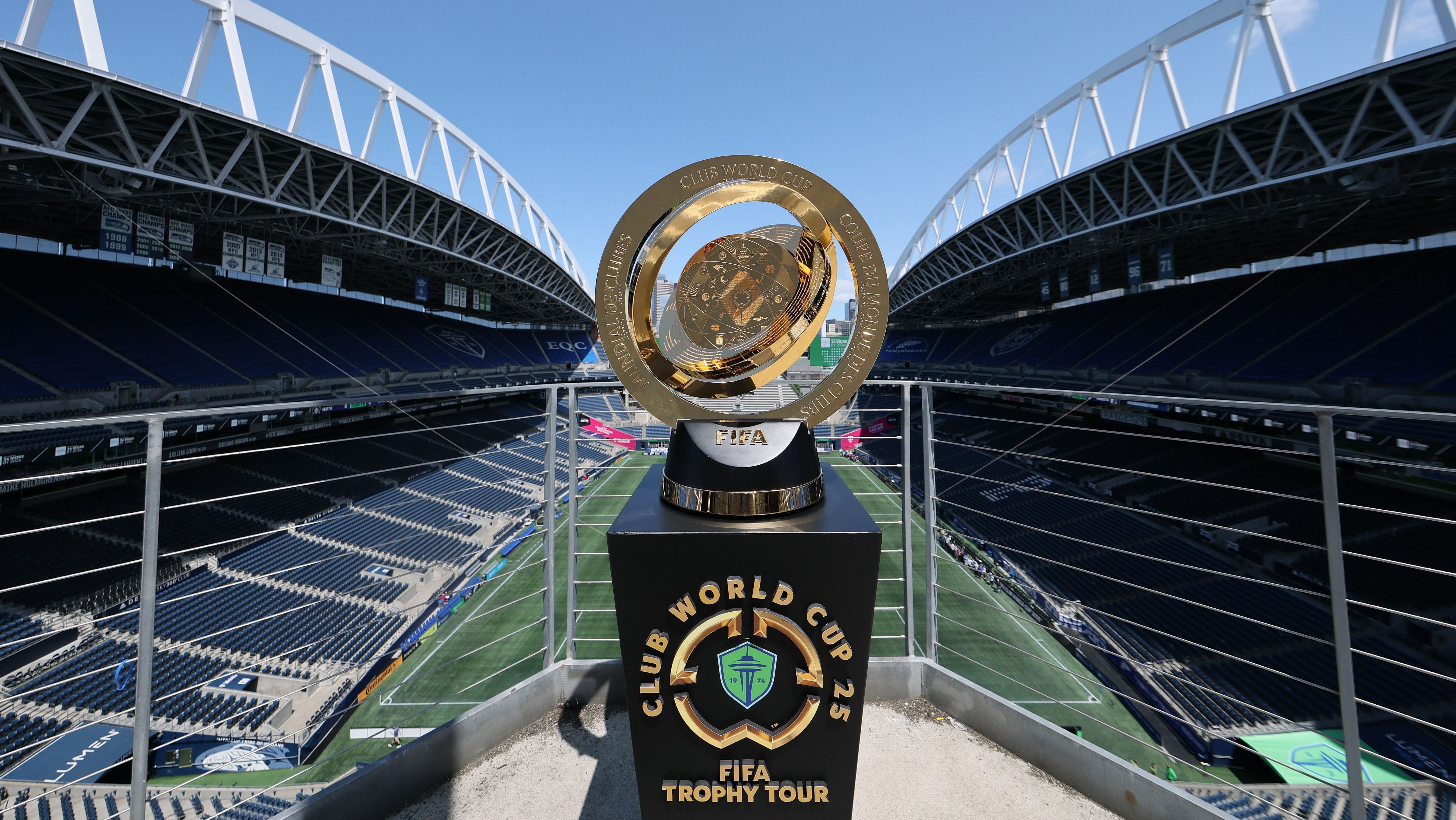 Troféu da Copa do Mundo de Clubes em Seattle