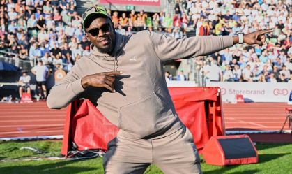 Usain Bolt em competição de atletismo
