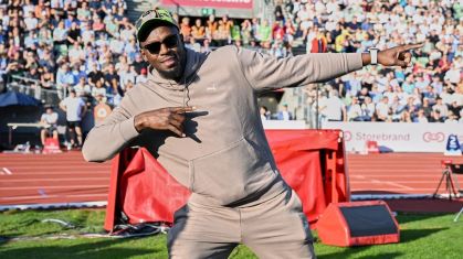 Usain Bolt em competição de atletismo