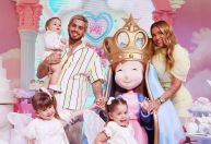Após divórcio, Virginia e Zé Felipe posam juntos na festa de Maria Alice