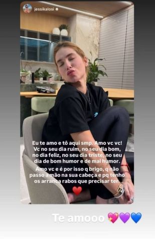 Cunhada de Zé Felipe se declara a Virginia • Instagram/Jessika Losi