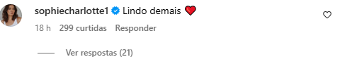 Sophie Charlotte comenta em foto de Xamã • Instagram/ Xamã