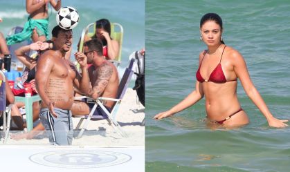 Xamã e Sophie Charlotte curtem praia e jogo de futmesa no Rio; veja fotos