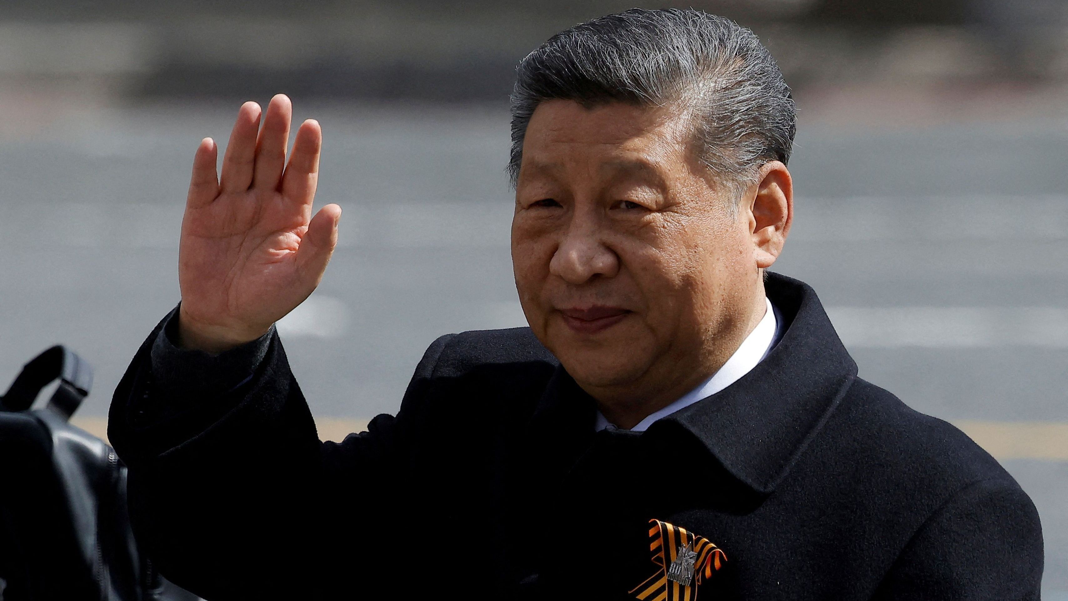 Presidente da China, Xi Jinping, durante parada militar em Moscou, na Rússia