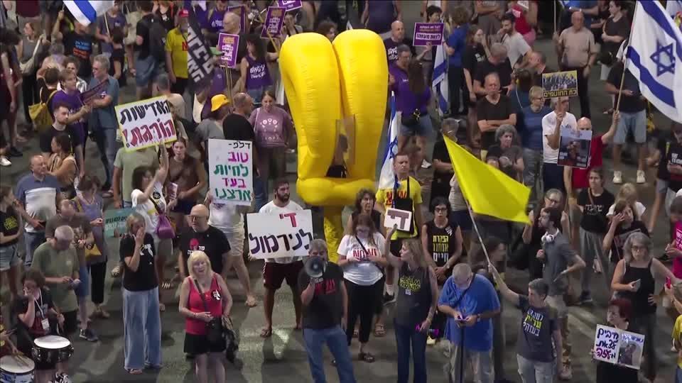 Manifestantes protestam em Israel