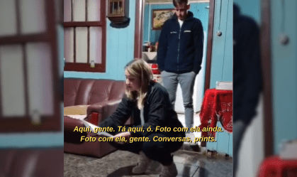 "Já trouxe ela dentro dessa casa", diz mulher em "chá revelação da traição"