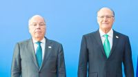 Alckmin e Mauro Vieira discutem tarifaço de Trump