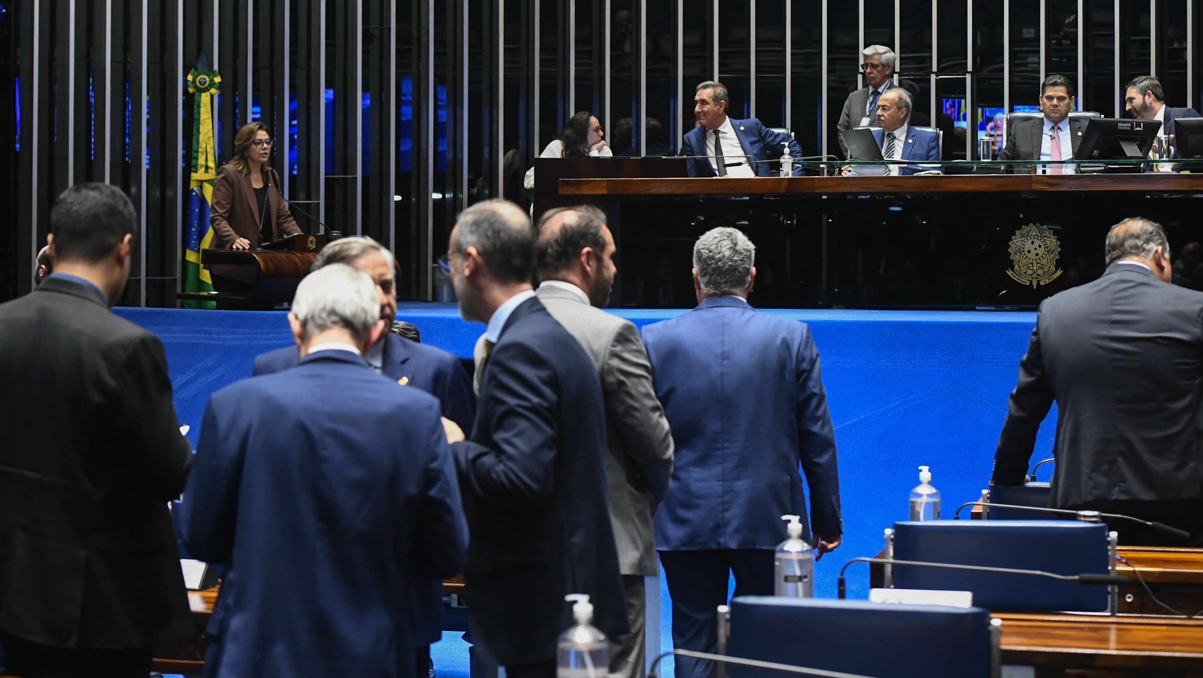 Plenário do Senado Federal durante sessão deliberativa ordinária. Ordem do dia.