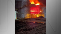 Depósito de soja é atingido por incêndio de grandes proporções no RS