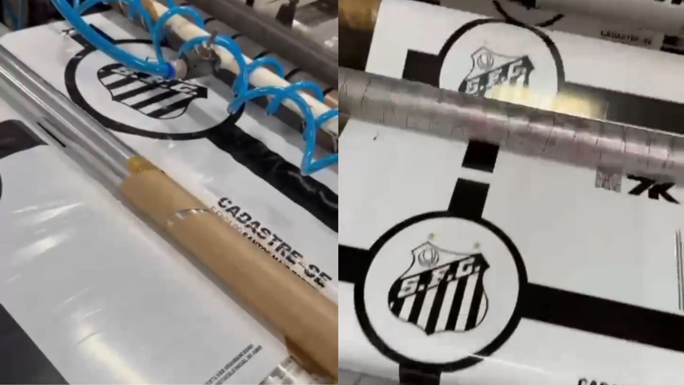 Santos distribui bandeirinhas para jogo contra o Flamengo
