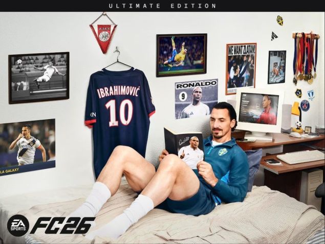 Capa da versão Ultimate do EA Sports FC 26, com Zlatan Ibrahimović • Divulgação/EA Sports FC