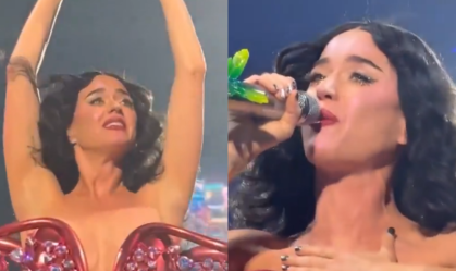 Após divórcio, Katy Perry se emociona em show: "Obrigada por me apoiarem"