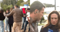 Repórter da Band empurra jornalista da Record e discute ao vivo; assista