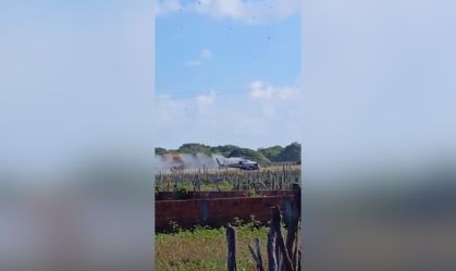 Helicóptero tem princípio de incêndio e faz pouso nos Lençóis Maranhenses