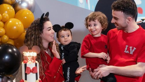 Diogo Jota with his wife and children