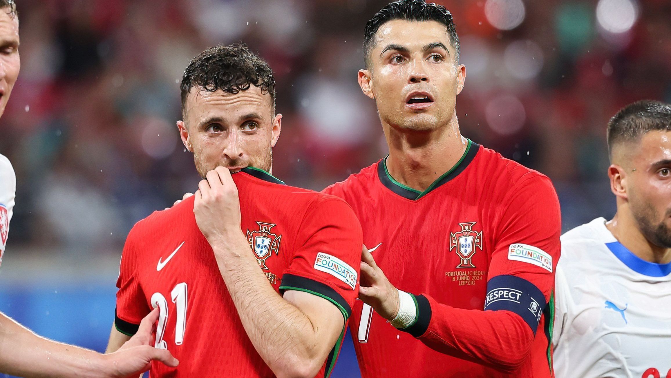 Diogo Jota e Cristiano Ronaldo na Seleção de Portugal