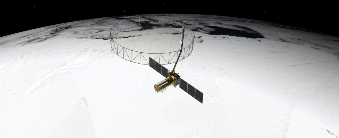 Uma colaboração entre a Nasa e a Organização Indiana de Pesquisa Espacial, o NISAR usará radar de abertura sintética para fornecer informações sobre mudanças nas superfícies sólidas da Terra, incluindo a camada de gelo da Antártida • NASA/JPL-Caltech