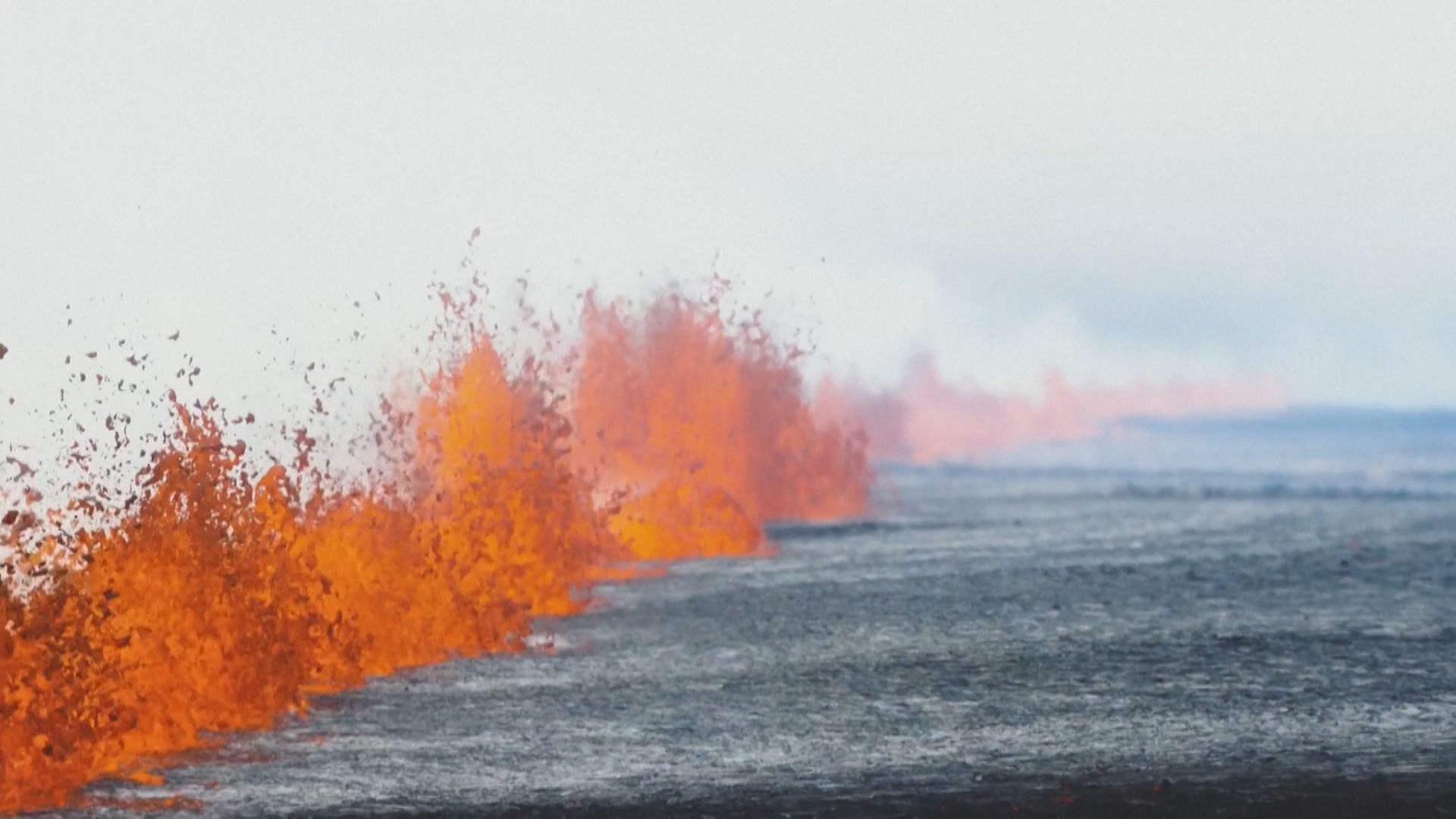 Vulcão em erupção na Islândia