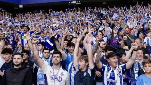 Torcida do Espanyol durante partida