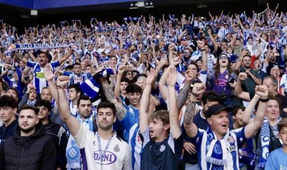 Torcida do Espanyol durante partida