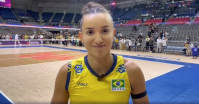 VNL: Gabi elogia atitude da equipe brasileira em vitória sobre a Polônia