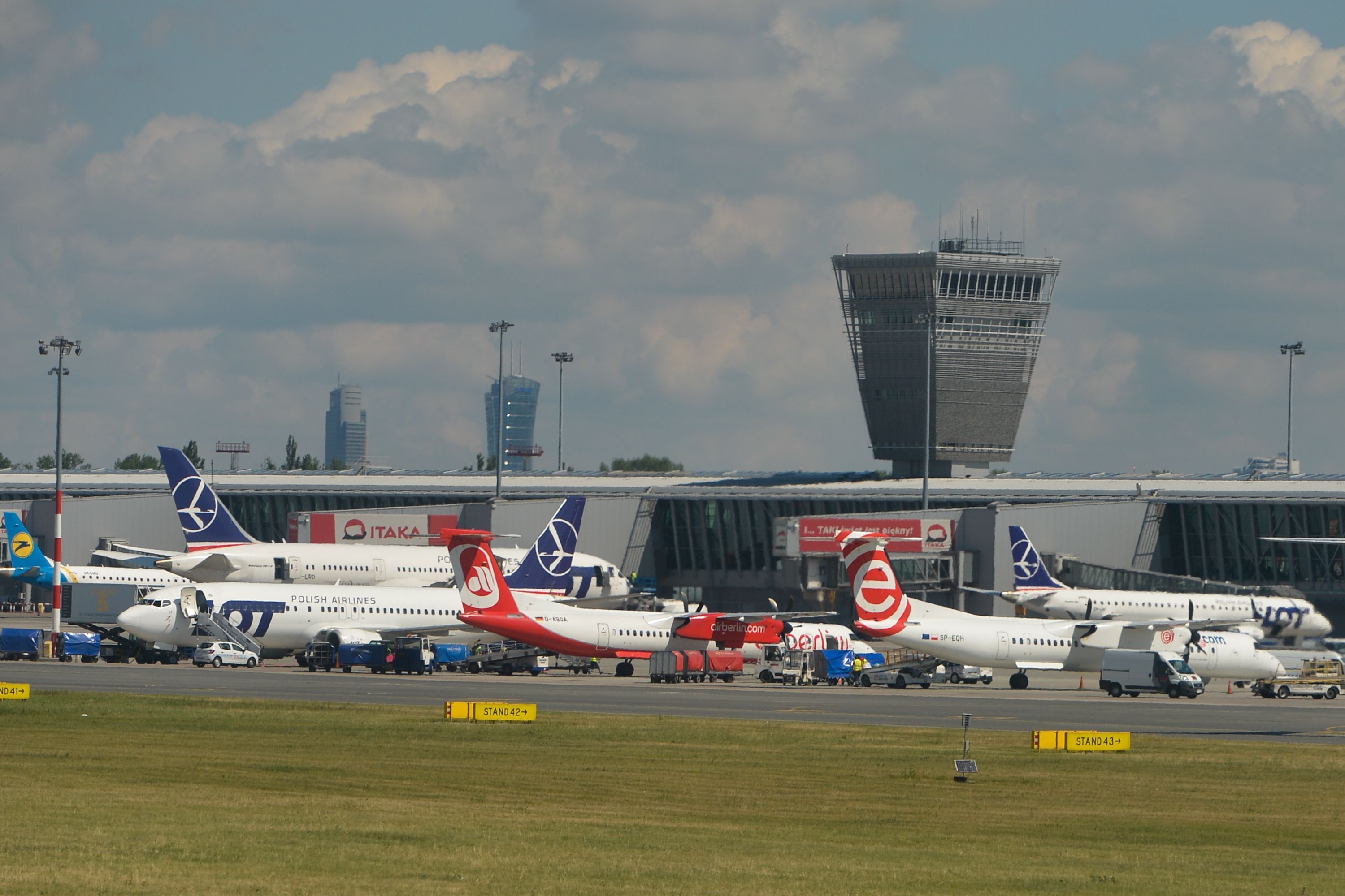 Aeroporto de Varsóvia, Frederick Chopin, em Varsóvia, Polônia.