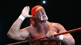 Hulk Hogan durante luta na WWE