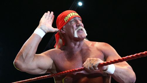 Hulk Hogan durante luta na WWE