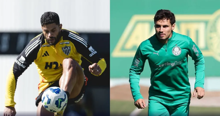 Hulk e Veiga se enfrentarão em Atlético x Palmeiras