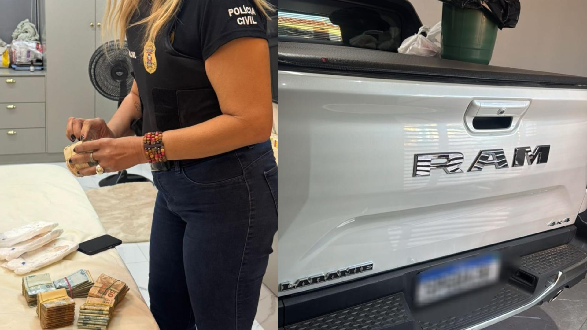 Imagem mostra Polícia Civil do Mato Grosso durante diligências nesta terça (15) • Divulgação/PCMT