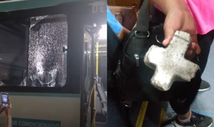 Guarda Municipal prende mulher após atirar pedra em ônibus de Fortaleza
