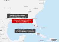Avião faz pouso de emergência na Flórida após incêndio em bateria portátil
