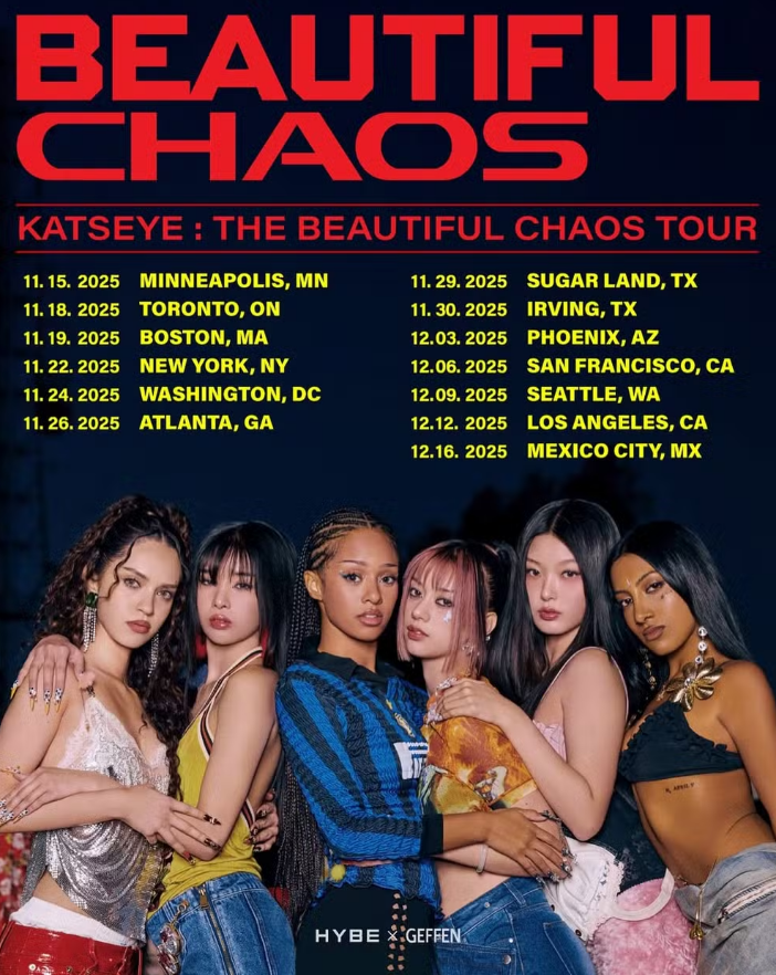 Datas da turnê mundial do grupo Katseye • Instagram/Katseye