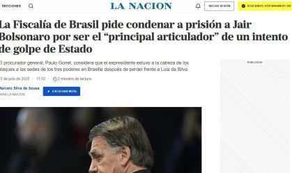 Pedido de condenação de Jair Bolsonaro repercute na imprensa internacional