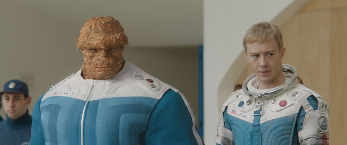 Ebon Moss-Bachrach and Joseph Quinn on the scene of "Fantastic Four: First Steps" • Reproduction/Marvel Studios