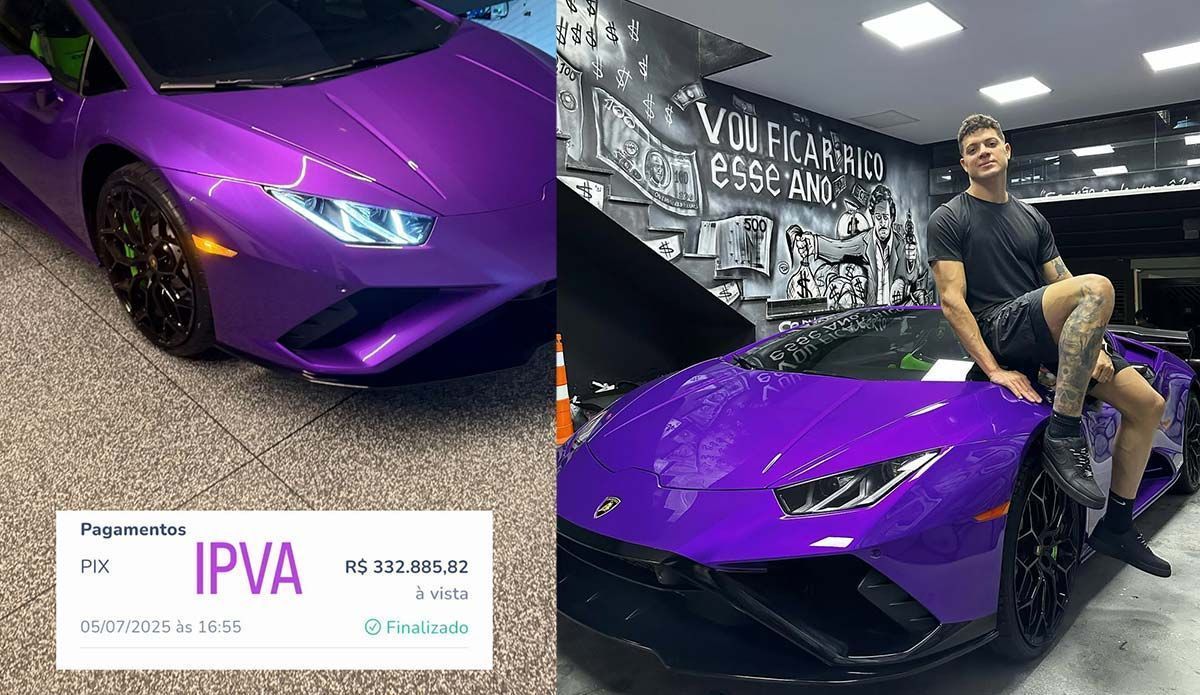 Gamer Cerol posa ao lado do superesportivo: IPVA é carrísimo